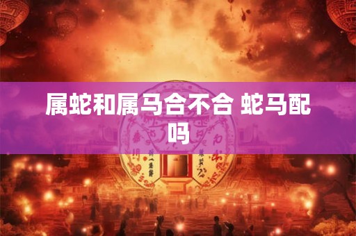 属蛇和属马合不合 蛇马配吗
