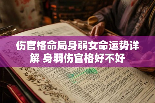 伤官格命局身弱女命运势详解 身弱伤官格好不好
