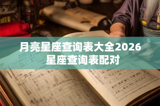 月亮星座查询表大全2026  星座查询表配对