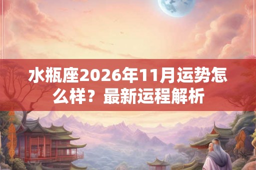 水瓶座2026年11月运势怎么样？最新运程解析