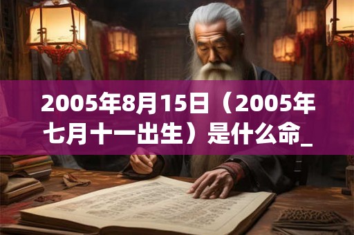 2005年8月15日（2005年七月十一出生）是什么命_命运如何