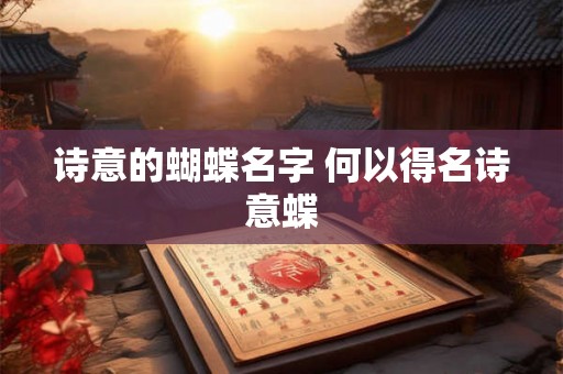 诗意的蝴蝶名字 何以得名诗意蝶 诗意的蝴蝶名字 何以得名诗意蝶