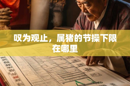 叹为观止,属猪的节操下限在哪里 叹为观止,属猪的节操下限在哪里