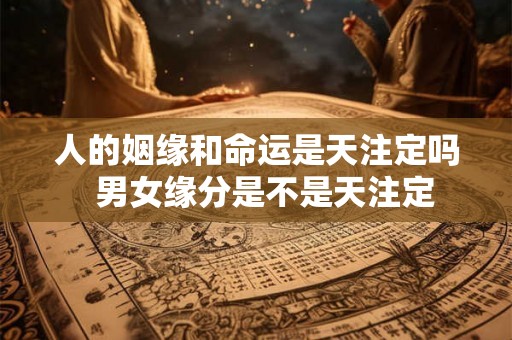 人的姻缘和命运是天注定吗  男女缘分是不是天注定