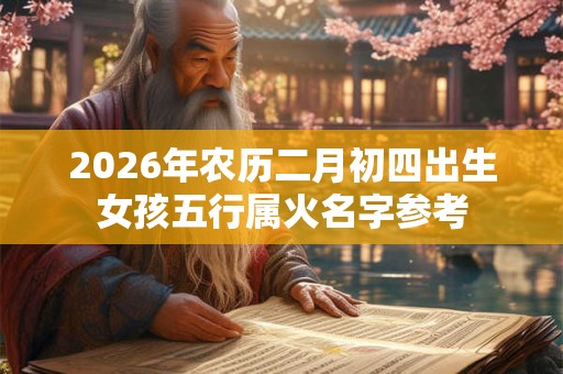 2026年农历二月初四出生女孩五行属火名字参考
