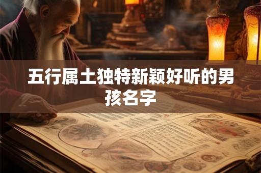 五行属土独特新颖好听的男孩名字