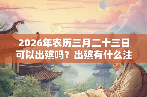 2026年农历三月二十三日可以出殡吗？出殡有什么注意事项？