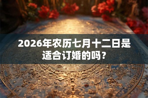 2026年农历七月十二日是适合订婚的吗？