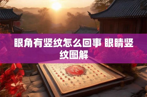 眼角有竖纹怎么回事 眼睛竖纹图解