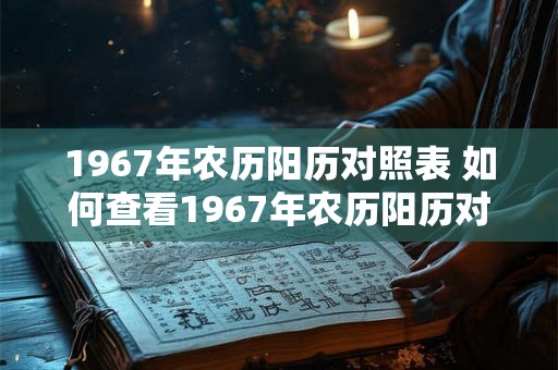 1967年农历阳历对照表 如何查看1967年农历阳历对照表