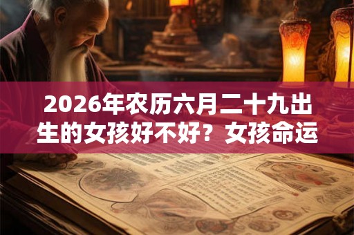 2026年农历六月二十九出生的女孩好不好？女孩命运分析。