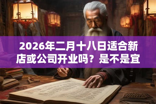 2026年二月十八日适合新店或公司开业吗？是不是宜开业的日子？