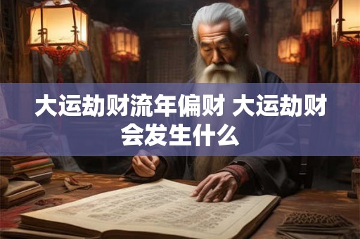 大运劫财流年偏财 大运劫财会发生什么 大运劫财流年偏财 大运劫财会发生什么