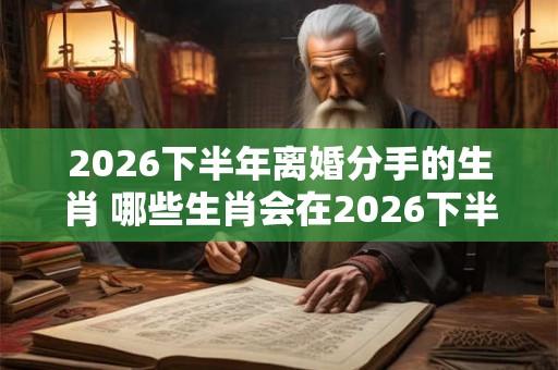 2026下半年离婚分手的生肖 哪些生肖会在2026下半年离婚