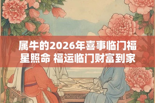 属牛的2026年喜事临门福星照命 福运临门财富到家