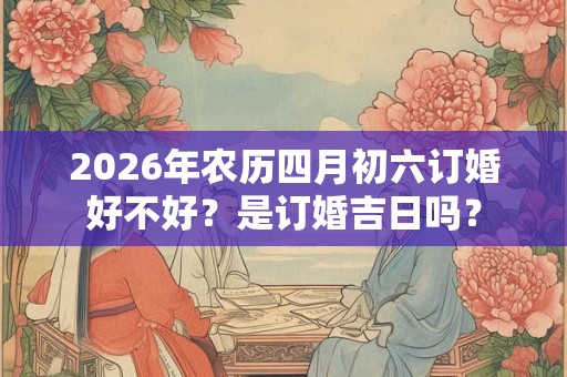 2026年农历四月初六订婚好不好？是订婚吉日吗？