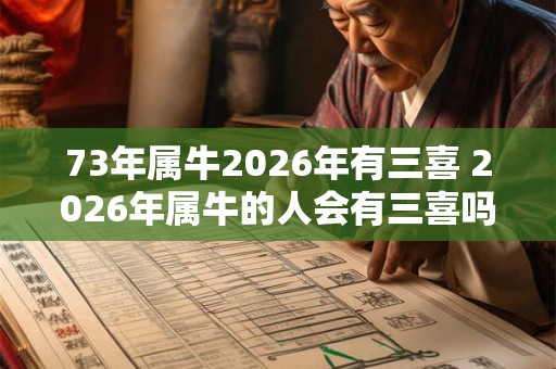 73年属牛2026年有三喜 2026年属牛的人会有三喜吗
