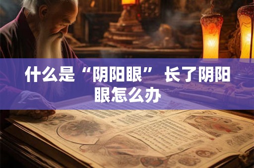什么是“阴阳眼” 长了阴阳眼怎么办