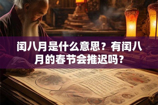 闰八月是什么意思?有闰八月的春节会推迟吗? 闰八月是什么意思?有闰八月的春节会推迟吗?