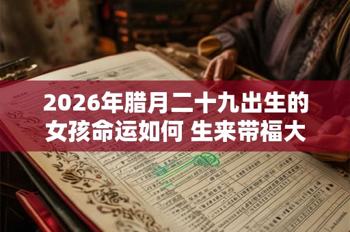2026年腊月二十九出生的女孩命运如何 生来带福大气端庄