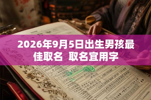 2026年9月5日出生男孩最佳取名  取名宜用字