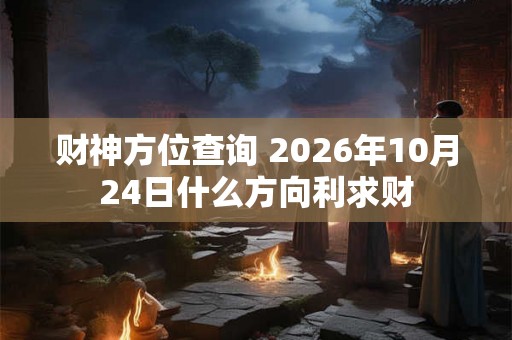 财神方位查询 2026年10月24日什么方向利求财 财神方位查询 2026年10月24日什么方向利求财