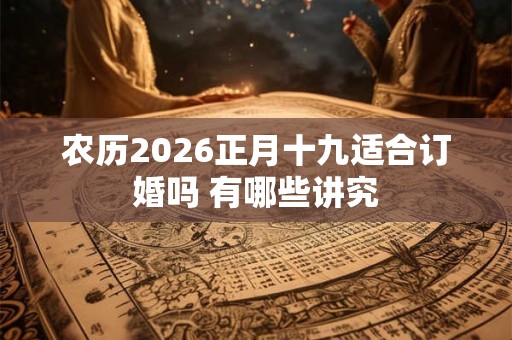 农历2026正月十九适合订婚吗 有哪些讲究
