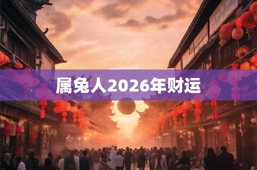 属兔人2026年财运 属兔人2026年财运