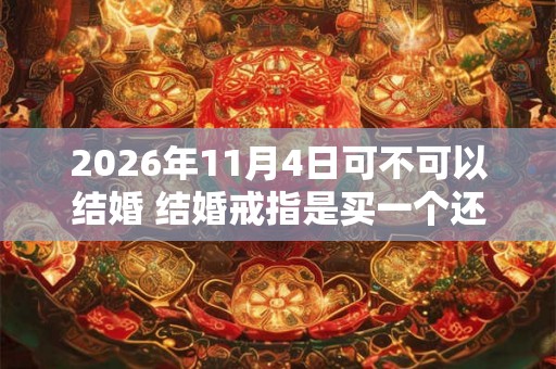 2026年11月4日可不可以结婚 结婚戒指是买一个还是一对