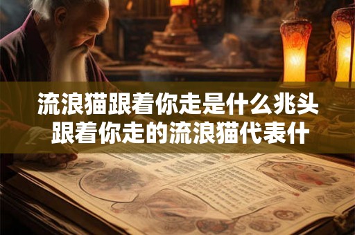 流浪猫跟着你走是什么兆头 跟着你走的流浪猫代表什么