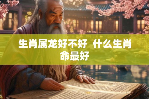 生肖属龙好不好  什么生肖命最好