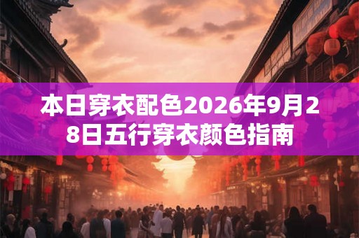 本日穿衣配色2026年9月28日五行穿衣颜色指南 本日穿衣配色2026年9月28日五行穿衣颜色指南