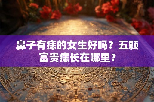 鼻子有痣的女生好吗？五颗富贵痣长在哪里？