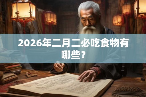 2026年二月二必吃食物有哪些？
