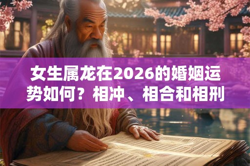 女生属龙在2026的婚姻运势如何？相冲、相合和相刑代表什么意思？