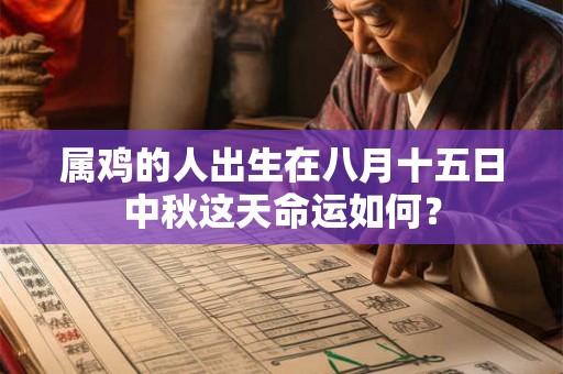 属鸡的人出生在八月十五日中秋这天命运如何？