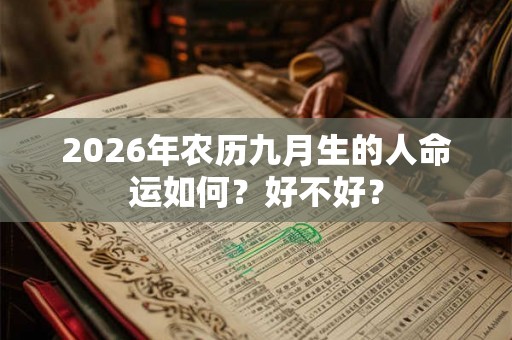 2026年农历九月生的人命运如何？好不好？