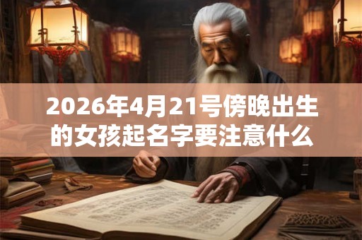 2026年4月21号傍晚出生的女孩起名字要注意什么
