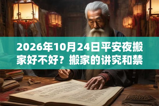 2026年10月24日平安夜搬家好不好？搬家的讲究和禁忌？