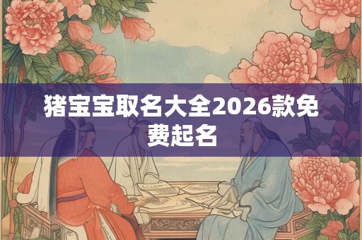 猪宝宝取名大全2026款免费起名
