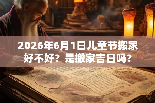 2026年6月1日儿童节搬家好不好？是搬家吉日吗？