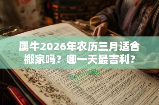 属牛2026年农历三月适合搬家吗？哪一天最吉利？