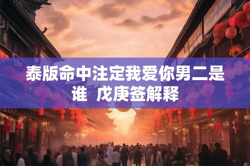 泰版命中注定我爱你男二是谁  戊庚签解释