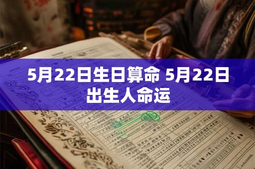 5月22日生日算命 5月22日出生人命运