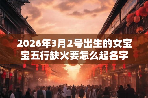 2026年3月2号出生的女宝宝五行缺火要怎么起名字
