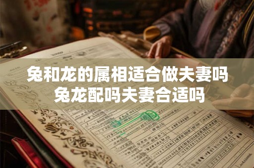 兔和龙的属相适合做夫妻吗 兔龙配吗夫妻合适吗