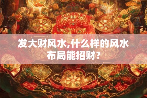 发大财风水,什么样的风水布局能招财？