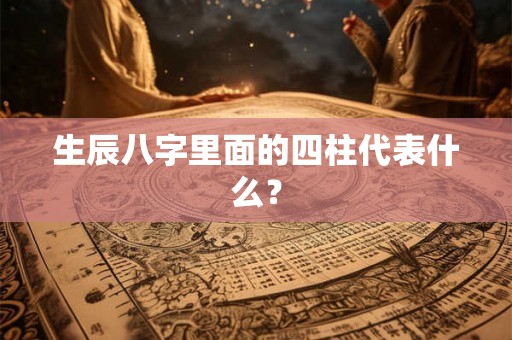生辰八字里面的四柱代表什么? 生辰八字里面的四柱代表什么?