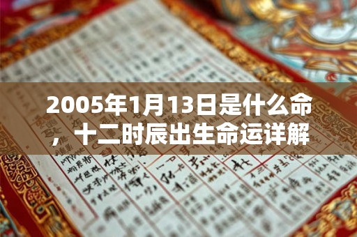 2005年1月13日是什么命，十二时辰出生命运详解