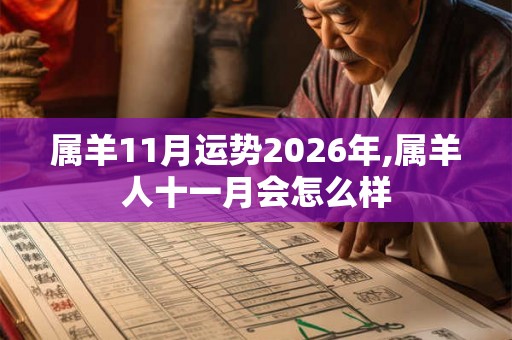 属羊11月运势2026年,属羊人十一月会怎么样